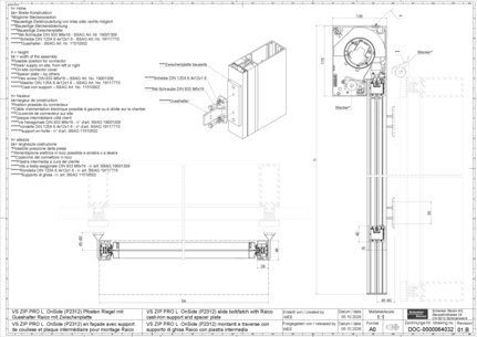 08_VS ZIP PRO L .OnSide (P2312) Pfosten Riegel mit Gusshalter Raico mit Zwischenplatte