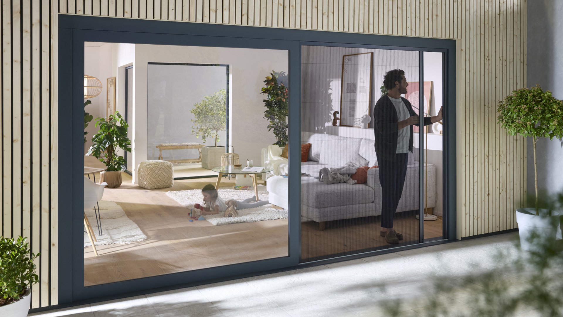 Fliegengitter und Insektenschutz Schiebetür für die Terrasse Fliegengitter und Insektenschutz Schiebetür für die Terrasse