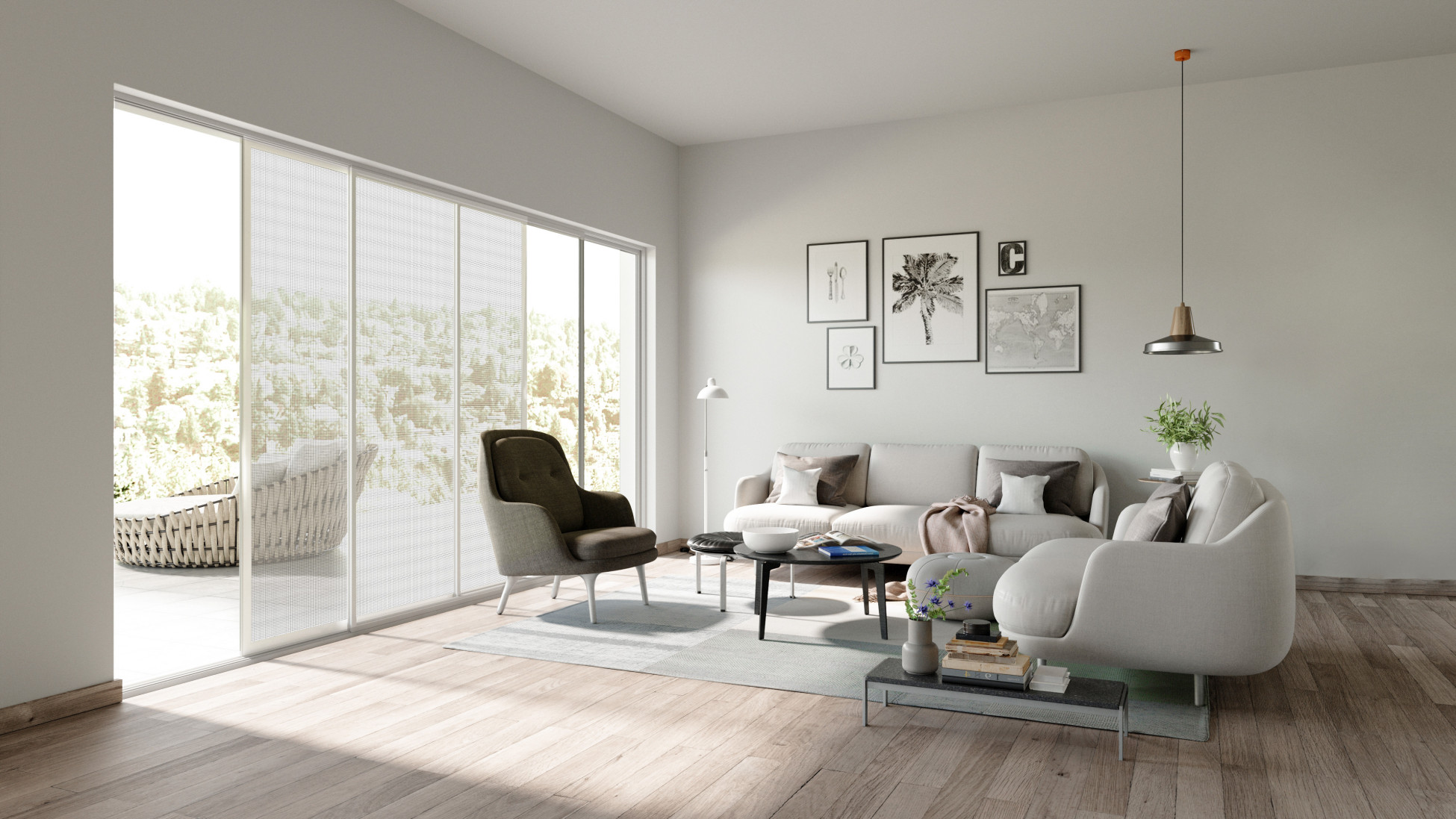 Fliegengitter und Insektenschutz als Schiebetür im Wohnzimmer Fliegengitter und Insektenschutz als Schiebetür im Wohnzimmer